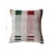 Hello Honey® 18" Red, Green & Gold Plaid Textured Woven Throw Pillow